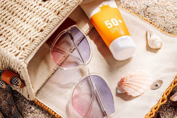 SPF 50+ With Glasses On A Beach